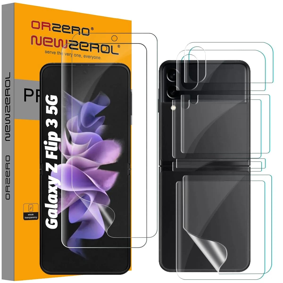 Orzero TPU Screen Protector for Samsung Galaxy Z Flip 3 5G | Anti-Scratch, HD Bubble-Free (6.7-inch)