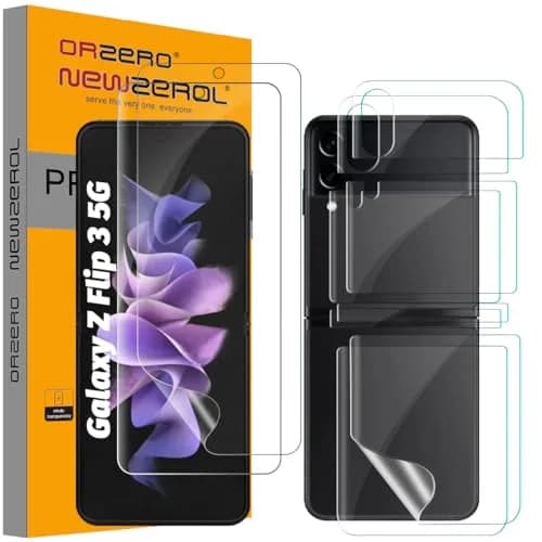 Orzero TPU Screen Protector for Samsung Galaxy Z Flip 3 5G | Anti-Scratch, HD Bubble-Free (6.7-inch) thumbnail 1