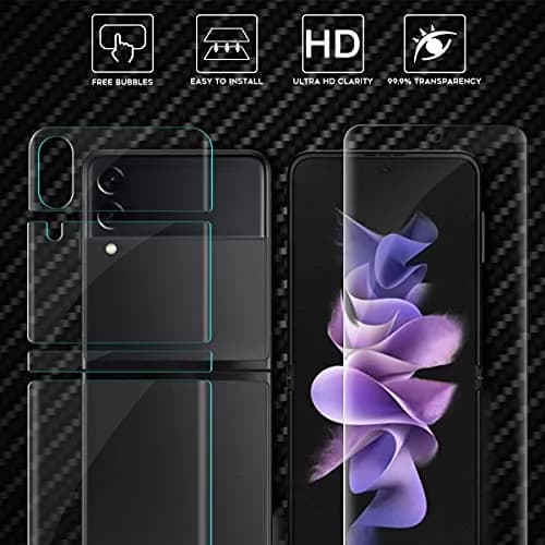 Orzero TPU Screen Protector for Samsung Galaxy Z Flip 3 5G | Anti-Scratch, HD Bubble-Free (6.7-inch) thumbnail 2
