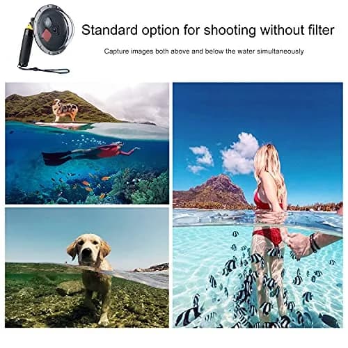 YALLSAME Waterproof Dome Port with Filters & Floating Grip for GoPro Hero 13 12 11 10 9 Black | 45m (147ft) Underwater Housing thumbnail 5