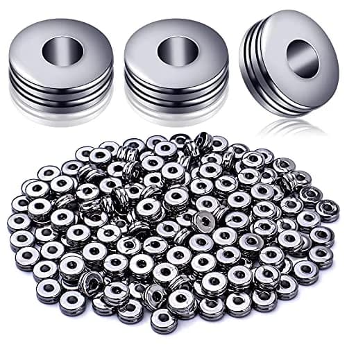 Aylifu Craft Bead 200pcs Alloy 6mm Flat Round Discs | Jewelry Making Supplies for Handmade Accessories thumbnail 1