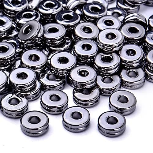 Aylifu Craft Bead 200pcs Alloy 6mm Flat Round Discs | Jewelry Making Supplies for Handmade Accessories thumbnail 4