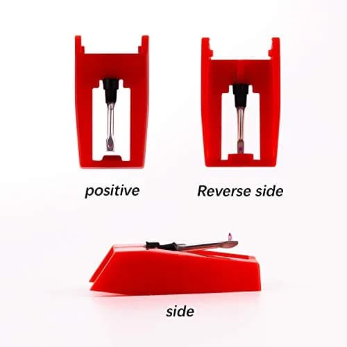 LUTER Red Turntable Stylus Replacement Needles (2-Pack) | Fits Most Vinyl Record Players thumbnail 4