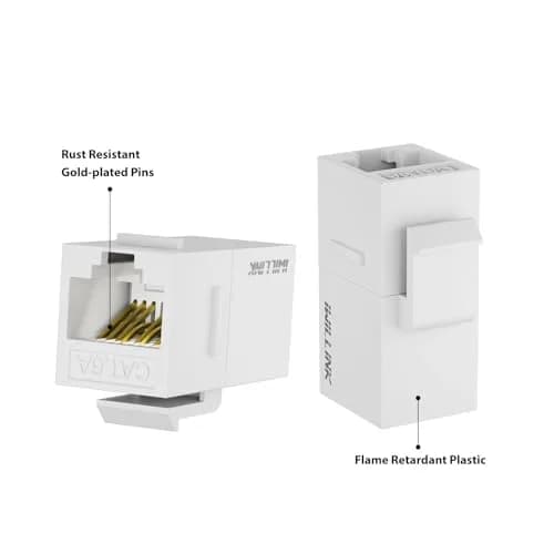 iwillink Cat6 Keystone Coupler 10-Pack White | Connects Two Ethernet Cables thumbnail 6