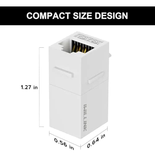 iwillink Cat6 Keystone Coupler 10-Pack White | Connects Two Ethernet Cables thumbnail 7