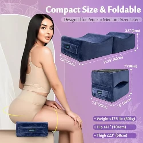 AOSSA Brazilian Butt Lift Pillow for Post-Surgery BBL Recovery | 20 cm (7.8") Foldable Foam Cushion thumbnail 2