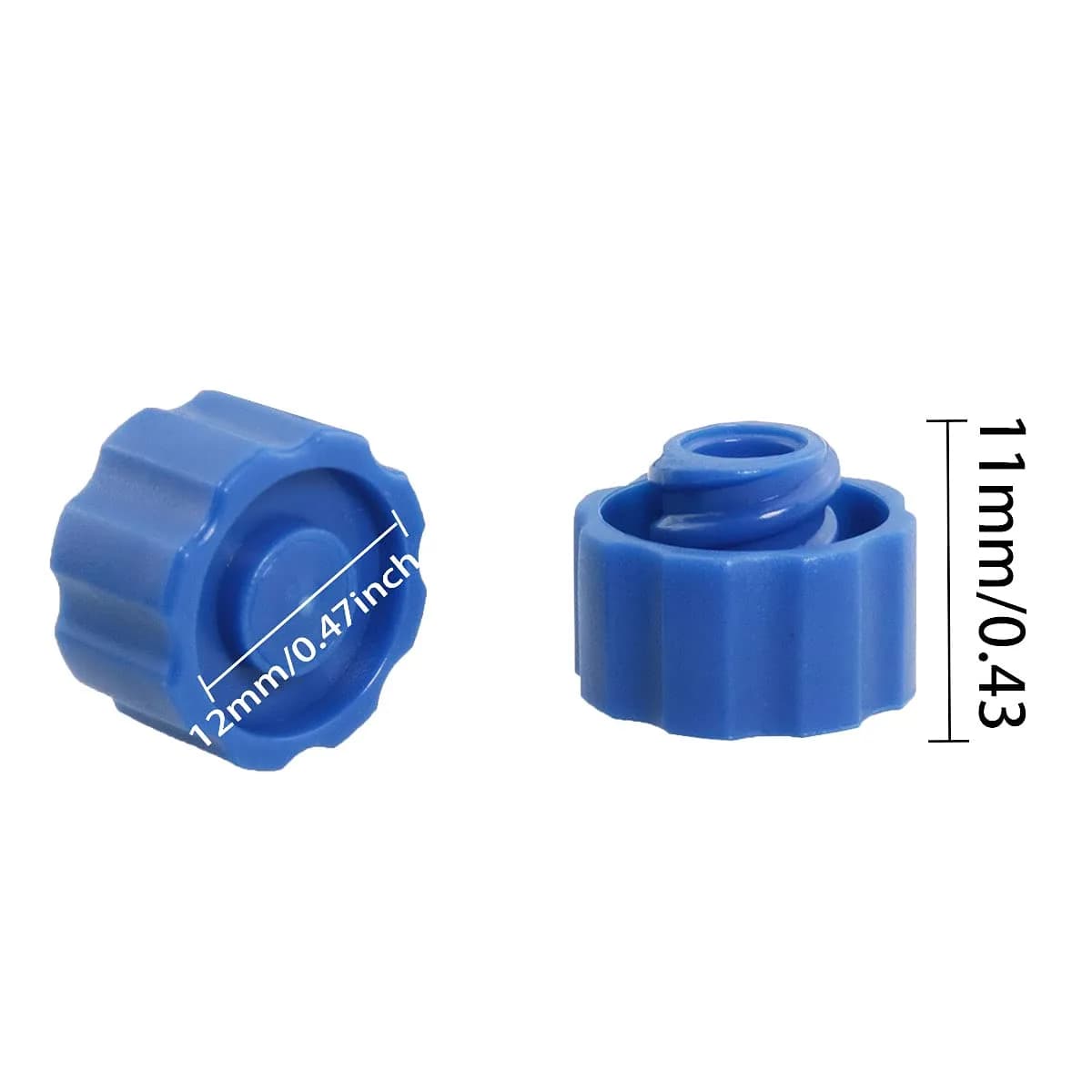 ITROLLE Blue 100PCS Syringe Luer Lock Caps | Secure Seal for Lab & Industrial Use - view 2