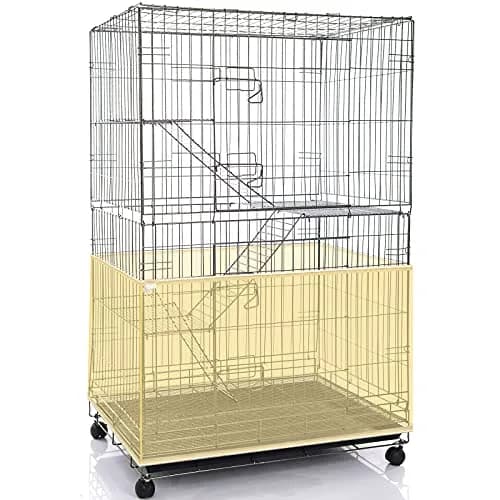 Shappy Yellow Bird Cage Seed Catcher Net Skirt Guard 300cm (118 Inch) | Adjustable Airy Mesh for Parrots thumbnail 1