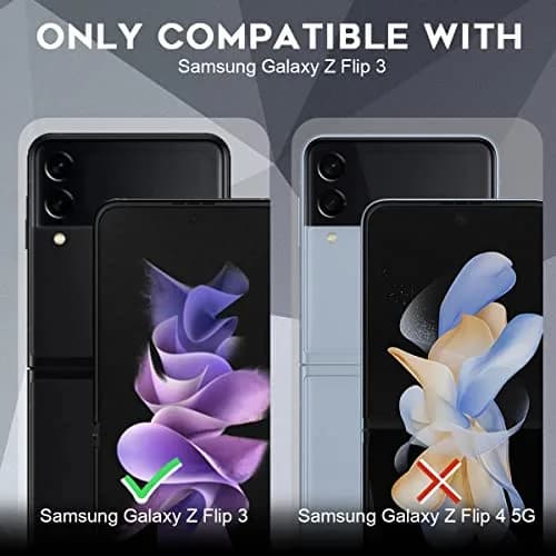 Orzero 3 Sets 12 Packs TPU Screen Protector for Samsung Galaxy Z Flip 3 5G | Anti-Scratch High Definition Bubble-Free thumbnail 2
