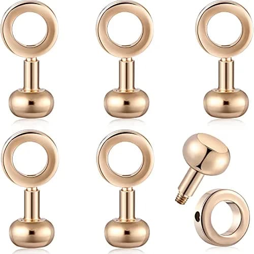 Canlierr Zipper Insert Buckle Set, Light Gold, 6 Pieces | Classic Metal Buckle Connectors for Bags and Pouches thumbnail 1