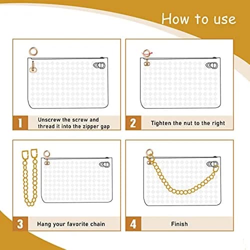 Canlierr Zipper Insert Buckle Set, Light Gold, 6 Pieces | Classic Metal Buckle Connectors for Bags and Pouches thumbnail 6