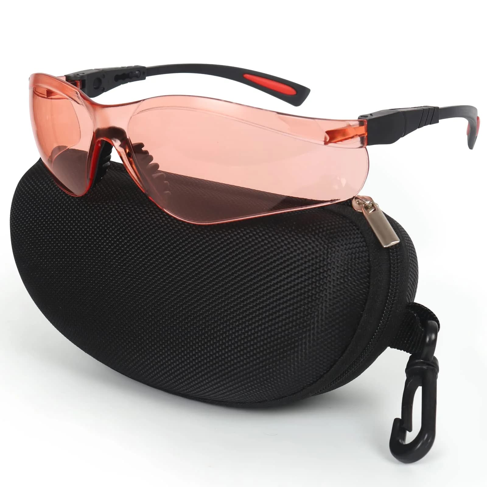 LaneTop AntiFog Shooting Glasses ANSI Z87.1 Certified Clear Lens | Impact Resistant Polycarbonate — Vermilion Lens
