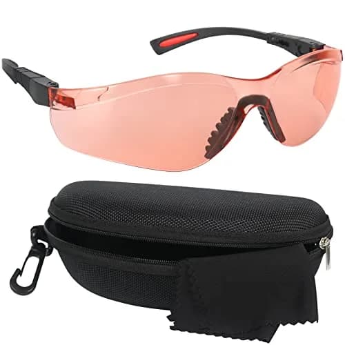 LaneTop AntiFog Shooting Glasses ANSI Z87.1 Certified Vermillion Lens | Impact Resistant Polycarbonate Eyewear thumbnail 7