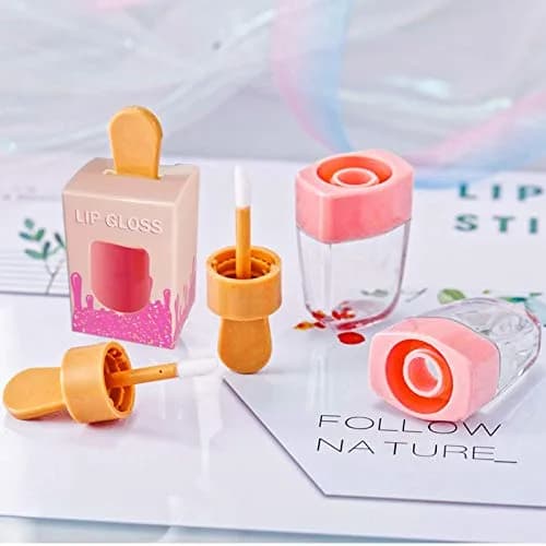 ANZKA 15 Pack Lip Gloss Tubes with Packaging Boxes | Pink Ice-Cream Shape, 8ml, Refillable, Portable, Wholesale for Business thumbnail 5