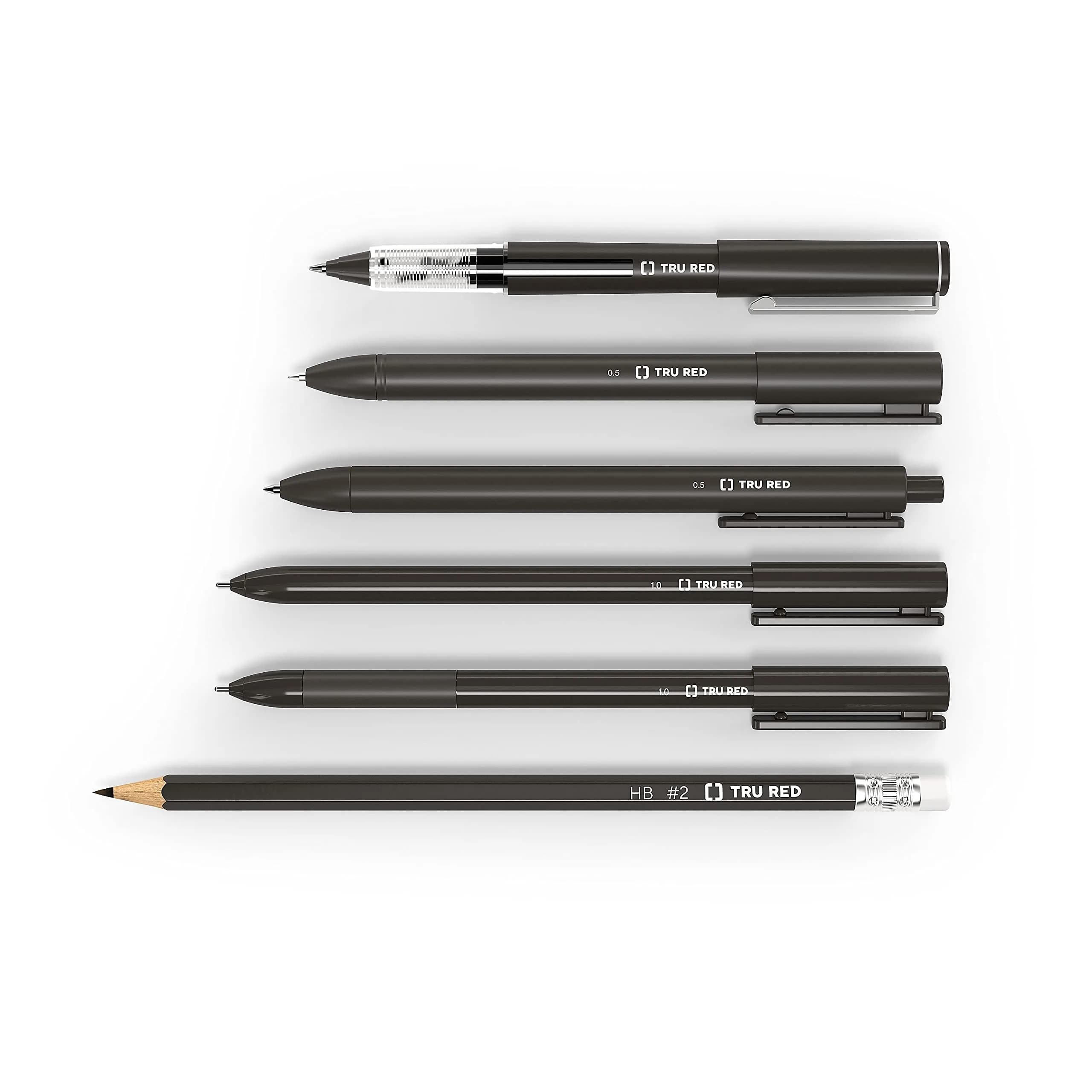 TRU RED TR59162 Retractable Ballpoint Pens, Medium Point 1.0mm Blue, Dozen | Smooth Ink Flow - view 5