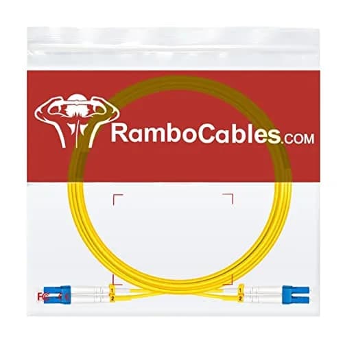 RamboCables OS2 LC to LC Single Mode Fiber Patch Cable 2m | Duplex Fiber Optic Cable for Data Centers thumbnail 7