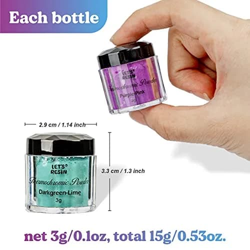 LET'S RESIN Thermochromic Pigment Powder, Colors Changing Pigment for Resin thumbnail 3