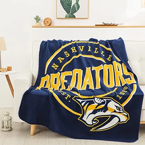 Northwest NHL Nashville Predators Fleece Throw Blanket 50" x 60" | Officially Licensed Fan Gear thumbnail 6