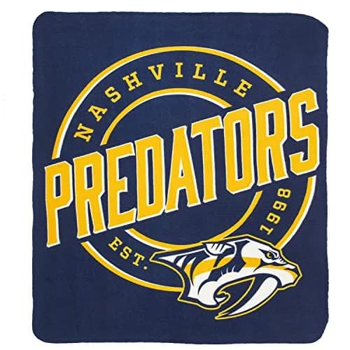 Northwest NHL Nashville Predators Fleece Throw Blanket 50" x 60" | Officially Licensed Fan Gear thumbnail 1