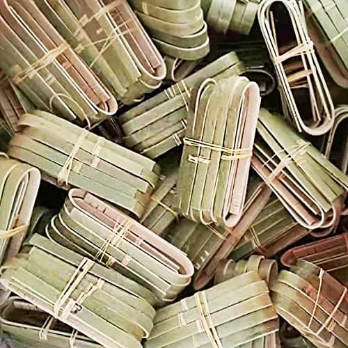 ROYHOO 100 Pack Bamboo Tongs Mini Bamboo Tongs for Kitchen, 10cm, Green | Disposable, Food-Grade Bamboo Utensils thumbnail 5