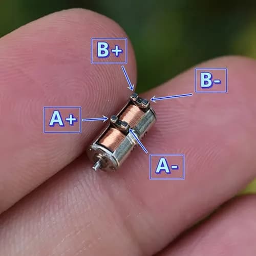 Acxico 10Pcs DC 5V 2-Phase 4-Wire Micro Mini Ultra-Tiny 4 mm Precision Stepper Motor DIY | 4.3mm Diameter, 8.4mm Height, 10g thumbnail 2