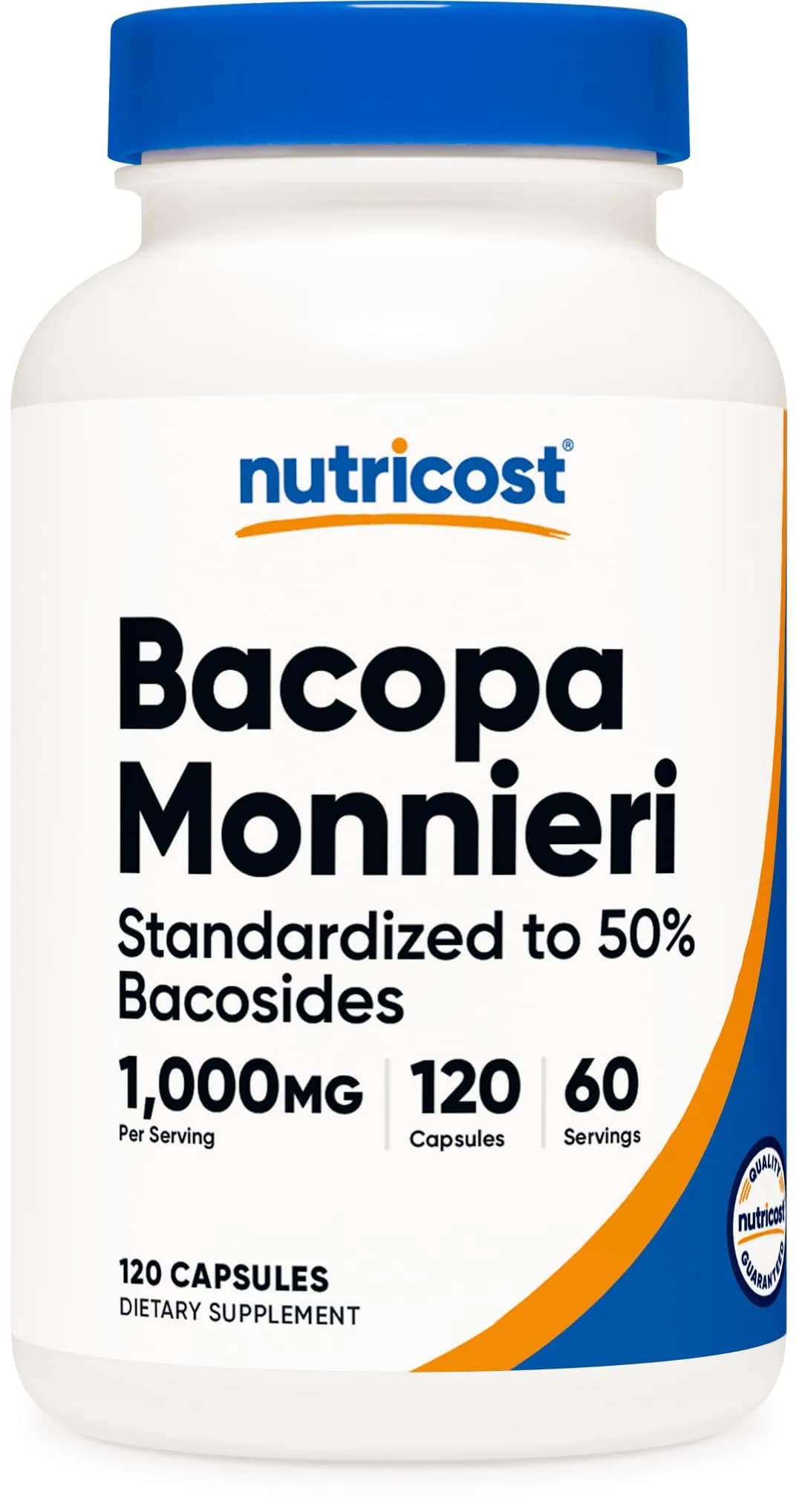 Nutricost Bacopa Monnieri 1,000mg 120 Capsules (120 Count) - main product image