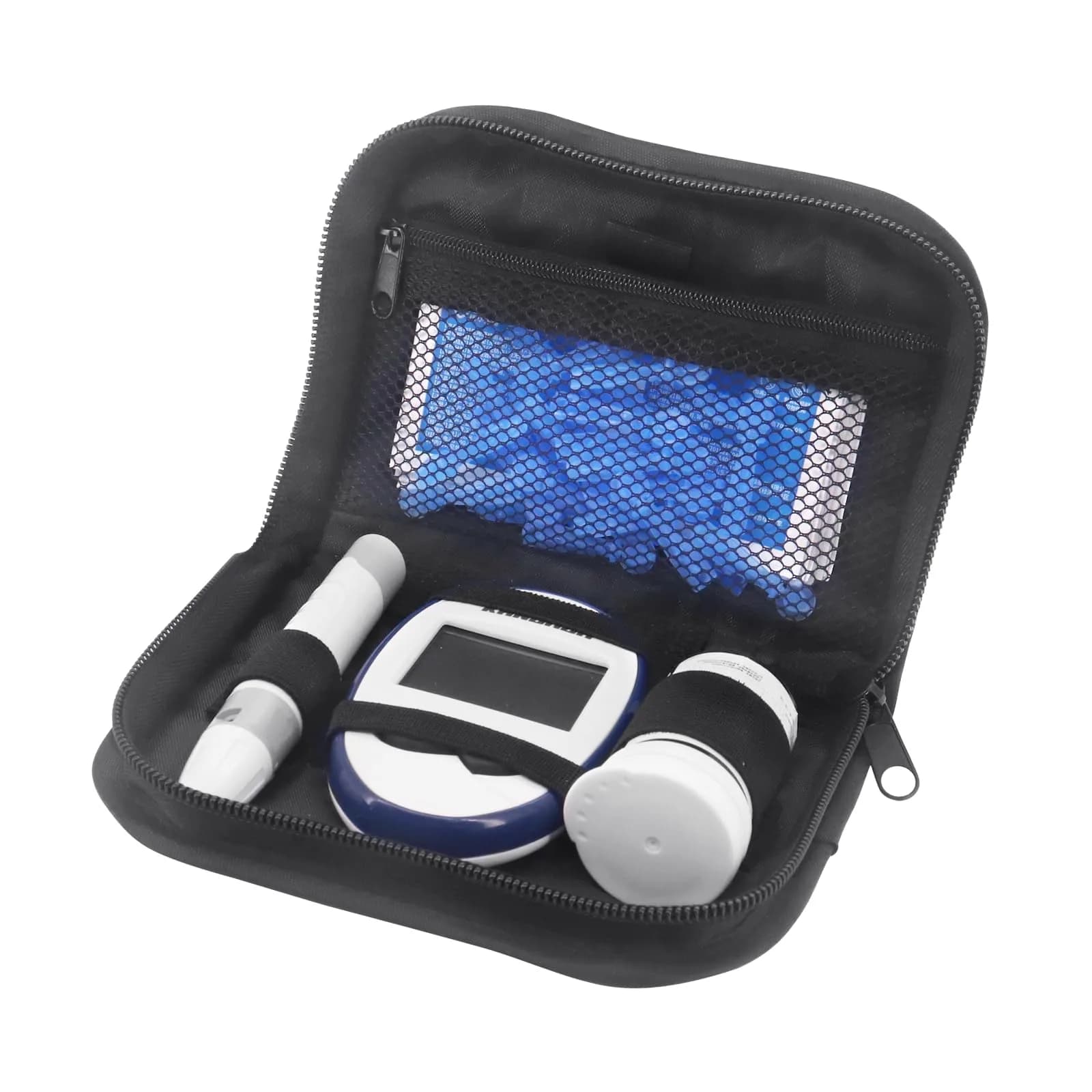 Hooshion Diabetes Travel Case, Compact Glucose Monitor Organizer, Blood Glucose Storage Bag, Diabetic Supplies, Lightweight & Durable