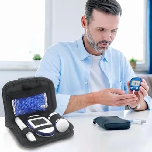 Hooshion Diabetes Travel Case, Compact Glucose Monitor Organizer, Blood Glucose Storage Bag, Diabetic Supplies, Lightweight & Durable thumbnail 5