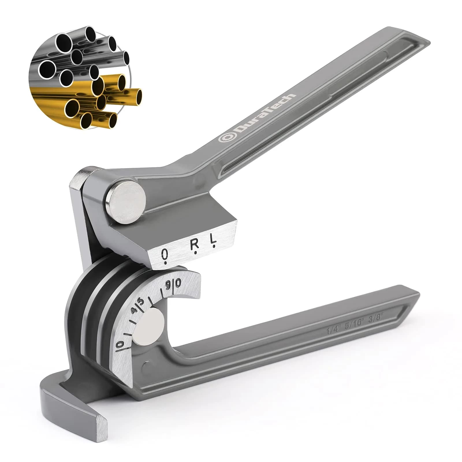 DURATECH 90 Degree Tubing Bender, 3-IN-1 Brake Line Bender | Lightweight Aluminum, Precise Calibration, Versatile for Plumbing & DIY - main product image