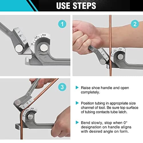 DURATECH 90 Degree Tubing Bender, 3-IN-1 Brake Line Bender | Lightweight Aluminum, Precise Calibration, Versatile for Plumbing & DIY thumbnail 5