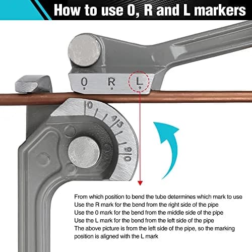 DURATECH 90 Degree Tubing Bender, 3-IN-1 Brake Line Bender | Lightweight Aluminum, Precise Calibration, Versatile for Plumbing & DIY thumbnail 6