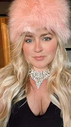 Lovful Winter Women Faux Fur Russian Cossack Style Hat Pink | Warm & Fashionable thumbnail 2