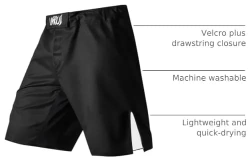 LAFROI MMA Cross Training Shorts | Durable Microfiber Fight Wear with Drawstring & Pockets (MD) thumbnail 4