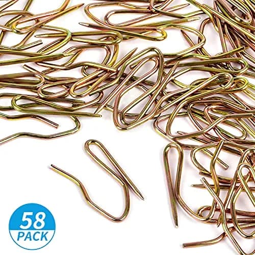 Sopito 58Pcs Metal Curtain Hooks with Sharp Pins, 3.1cm (1.2") Height, Bronze | Tool-Free Installation for Pinch-Pleat Curtains thumbnail 7
