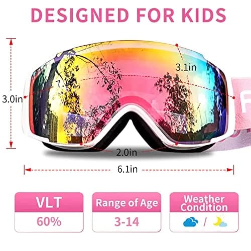 Freela Ski Goggles Snowboard Snow Skiing Equipment UV Protection Mirror Clear (one) | Anti-fog Wide Vision thumbnail 4