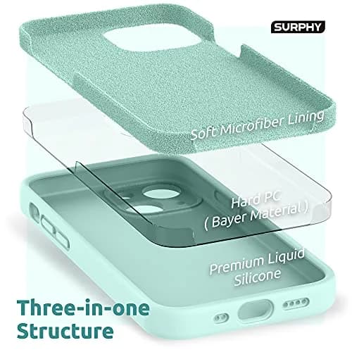 SURPHY Liquid Silicone iPhone 13 Mini Case with Screen Protector | Camera & Drop Protection (70-120 chars) thumbnail 5