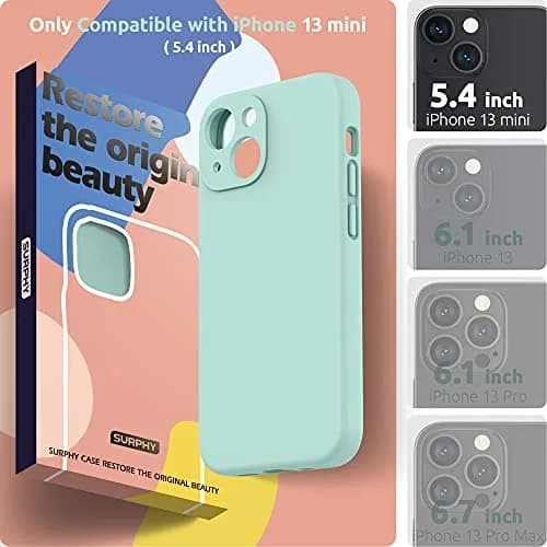 SURPHY Liquid Silicone iPhone 13 Mini Case with Screen Protector | Camera & Drop Protection (70-120 chars) thumbnail 2