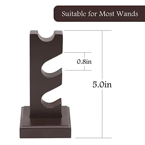 ChampWe Wizard Wand Display Stand Wooden 3 Tiered Brown | Retro Magic Wand Holder for Collection thumbnail 5
