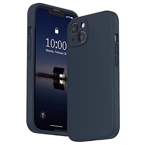 SURPHY Liquid Silicone Case for iPhone 13 6.1 inch (2021) with Camera Protection & Screen Protector | Midnight Blue thumbnail 1