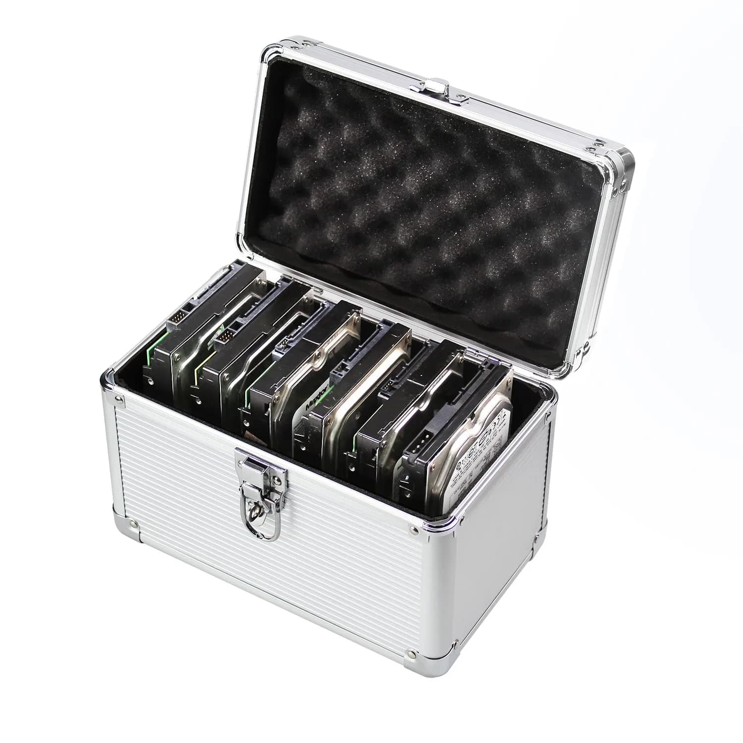 GLOTRENDS B10 10-slot Storage Box for 3.5 Inch HDD | Water Resistant & Portable