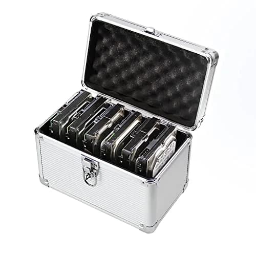 GLOTRENDS B10 10-slot Storage Box for 3.5 Inch HDD | Water Resistant & Portable thumbnail 1