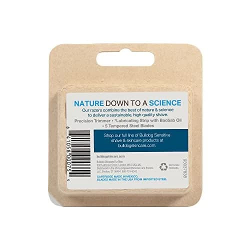 Bulldog Skincare for Men Sensitive Skin Razor Blades Refills 4 Count | Close & Comfortable Shave with Eco Focus thumbnail 3