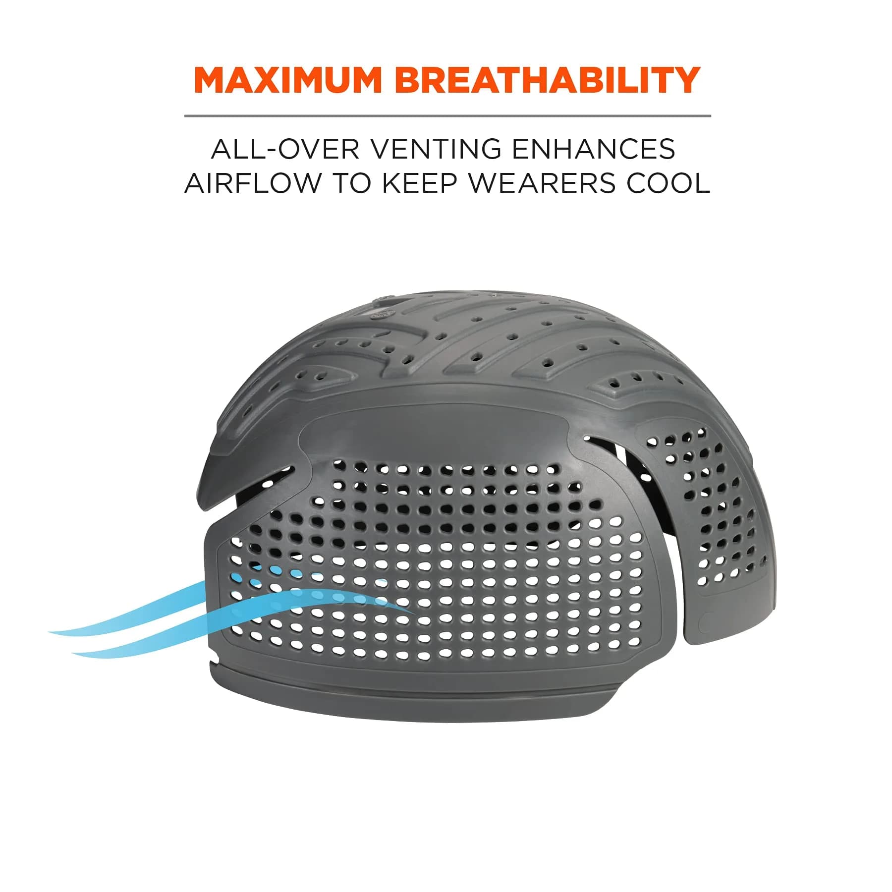 Ergodyne Skullerz 8945F(x) Universal Bump Cap Insert with Extra Venting, 2-Pack Charcoal | Fits Any Baseball Hat - view 5