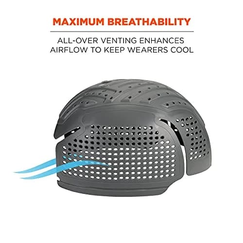 Ergodyne Skullerz 8945F(x) Universal Bump Cap Insert with Extra Venting, 2-Pack Charcoal | Fits Any Baseball Hat thumbnail 5