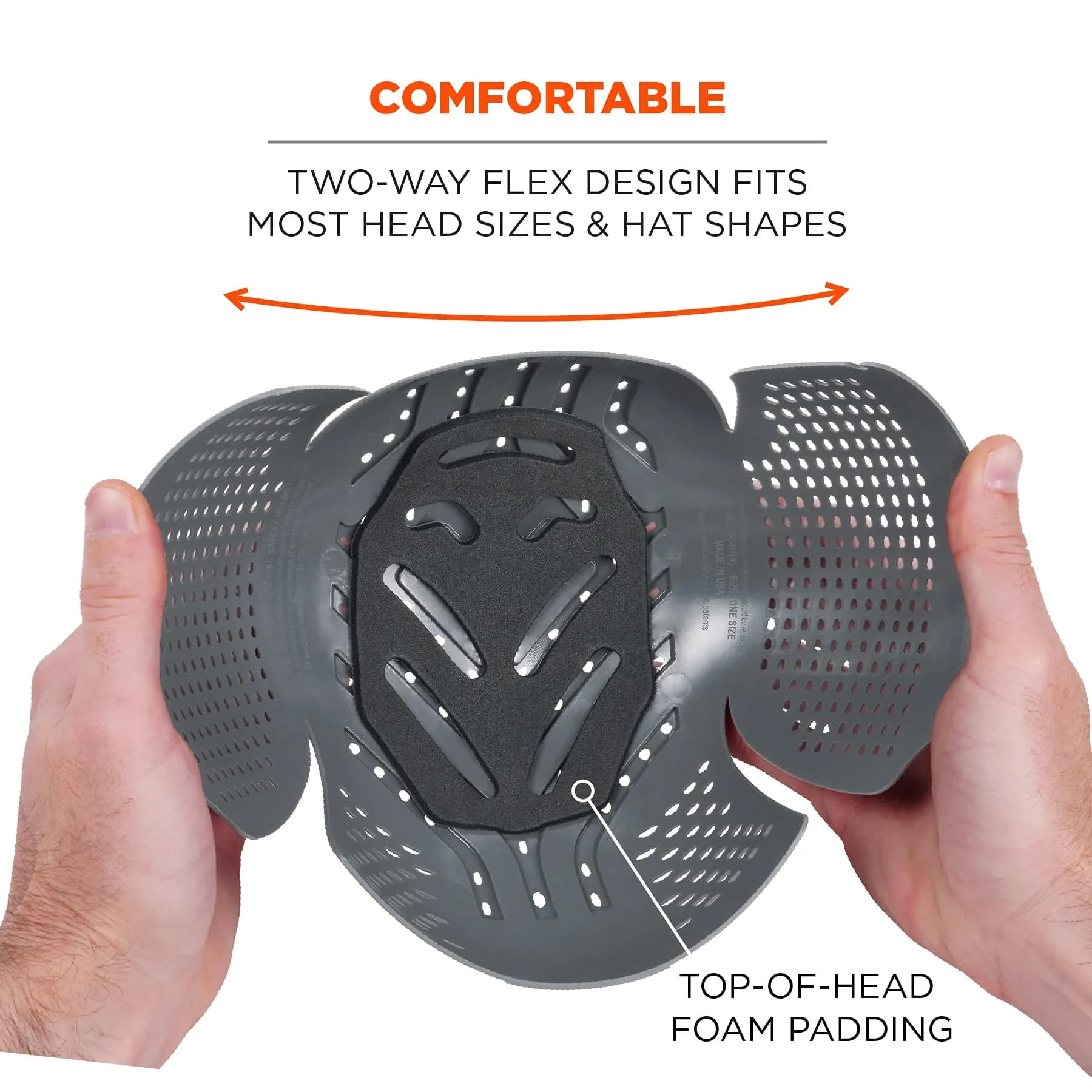 Ergodyne Skullerz 8945F(x) Universal Bump Cap Insert with Extra Venting, 2-Pack Charcoal | Fits Any Baseball Hat - view 7
