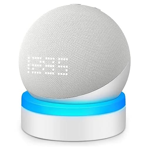 ZUOLACO Table Holder for Echo Dot 5th Gen & 2026 Model | White ABS Stand with Cable Management thumbnail 1