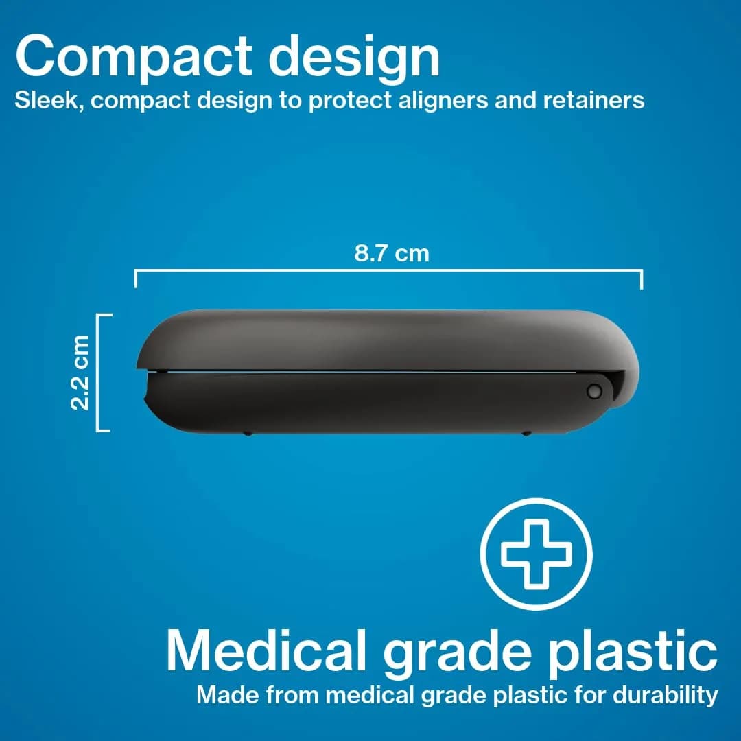 Invisalign Aligner and Retainer Case, Orange Daisy | Medical-Grade Thermoplastic, Magnetic Closure - view 5