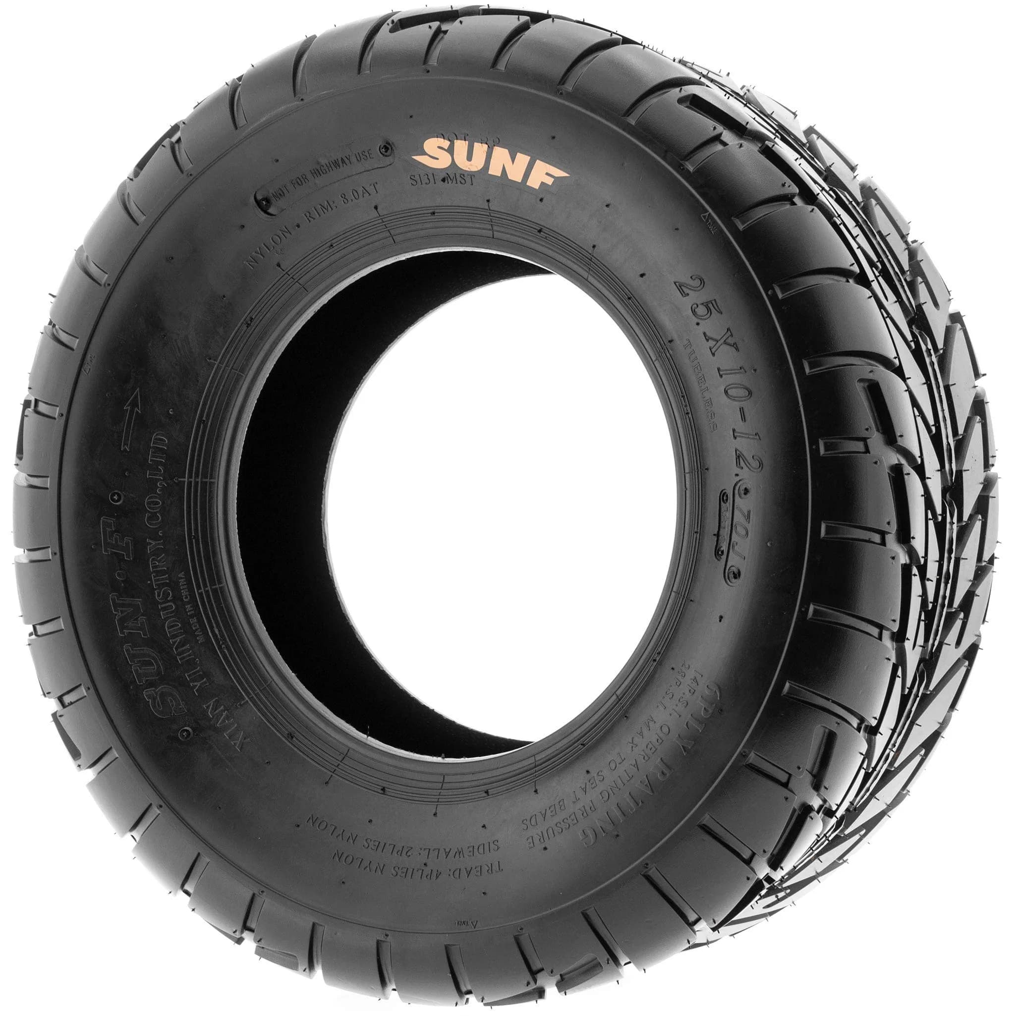SUNF A021 TT Sport ATV UTV Dirt & Flat Track Tires 25x11-12 | 6 PR Tubeless for Racing & Hard Terrain thumbnail 6