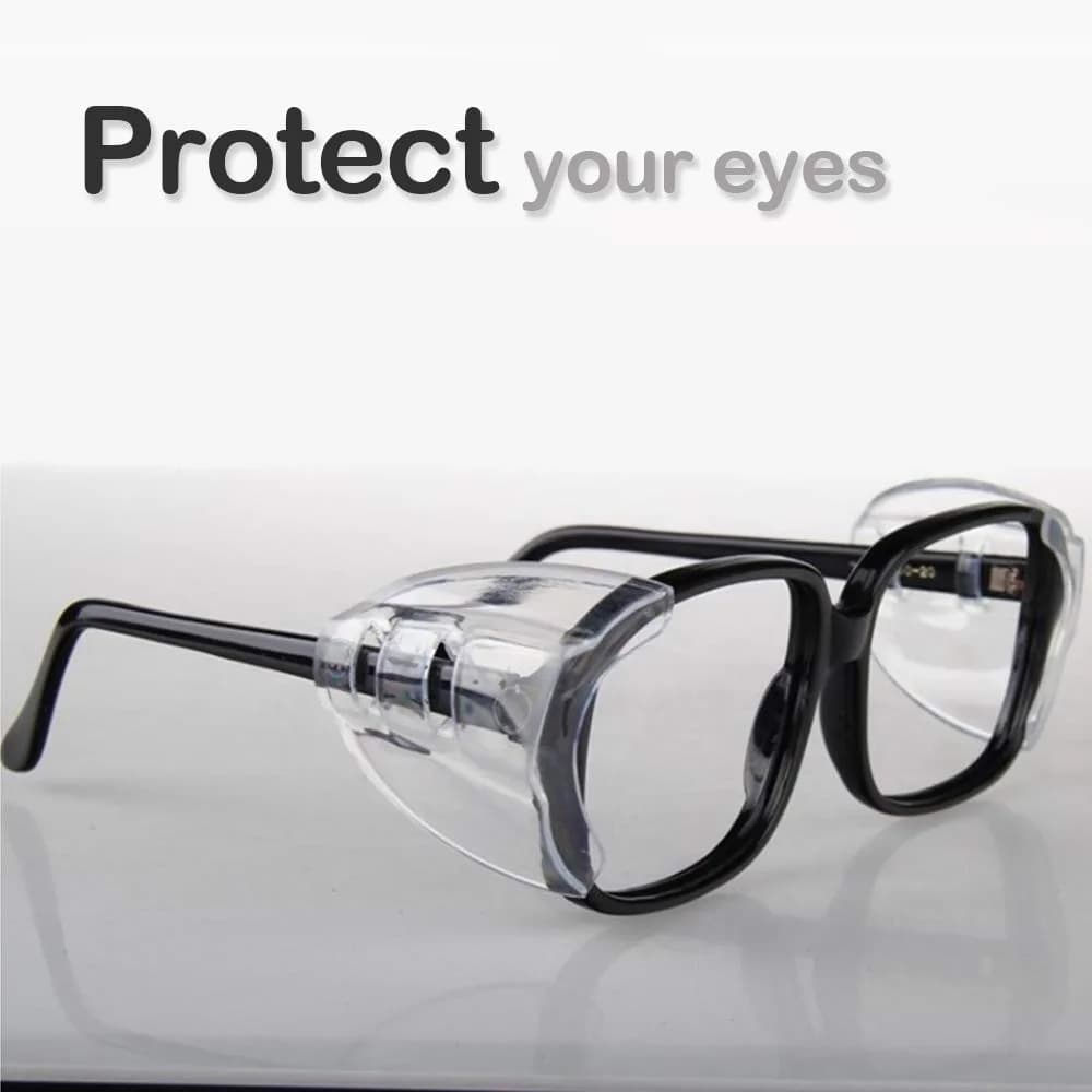 Korty Clear Flexible TPU Side Shields for Eyeglasses - 10 Pairs | Fits Eyeglass Bracket Width < 10mm - view 3