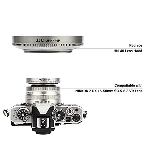 JJC Silver Camera Lens Hood for Nikon NIKKOR Z DX 16-50mm f/3.5-6.3 VR | Replaces HN-40, Compatible w 46mm Cap & Filter thumbnail 4